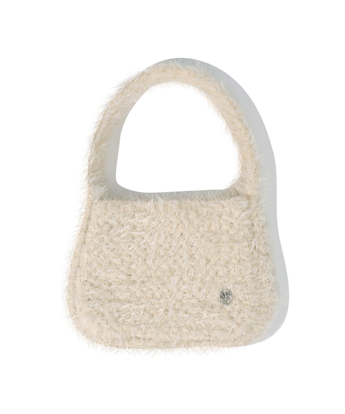 마리떼 프랑소와 저버(MARITHÉ + FRANҪOIS GIRBAUD) CIRCLE LOGO MINI KNIT BAG cream