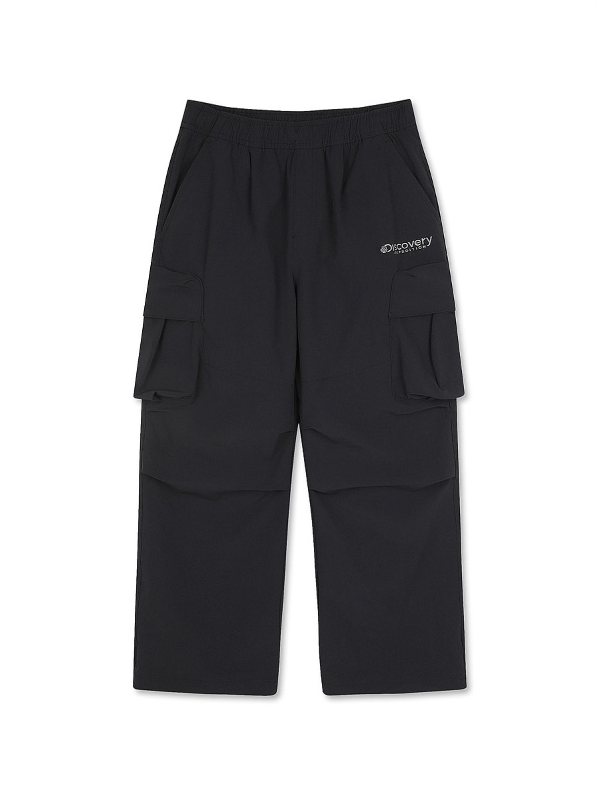 디스커버리 키즈(DISCOVERY KIDS) 키즈 우븐 빅포켓 파라슈트 팬츠 (BLACK)
