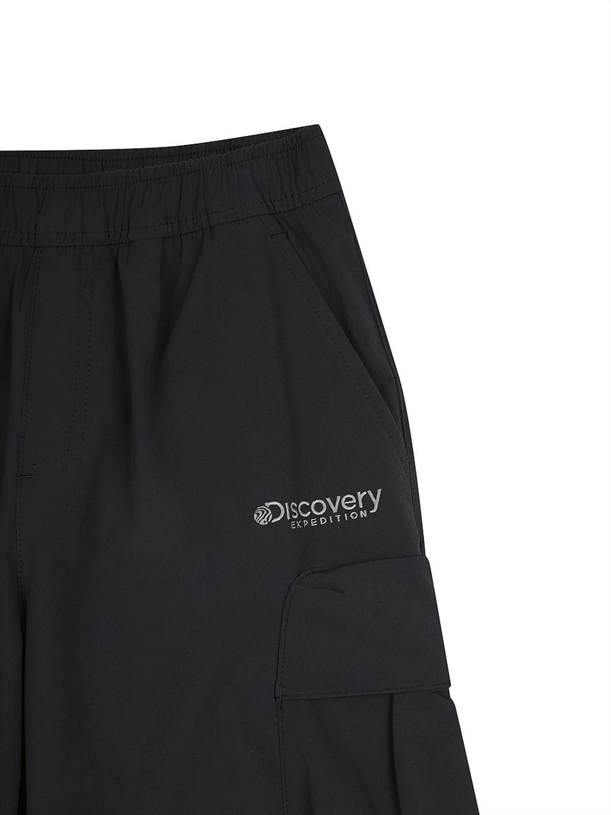 디스커버리 키즈(DISCOVERY KIDS) 키즈 우븐 빅포켓 파라슈트 팬츠 (BLACK)