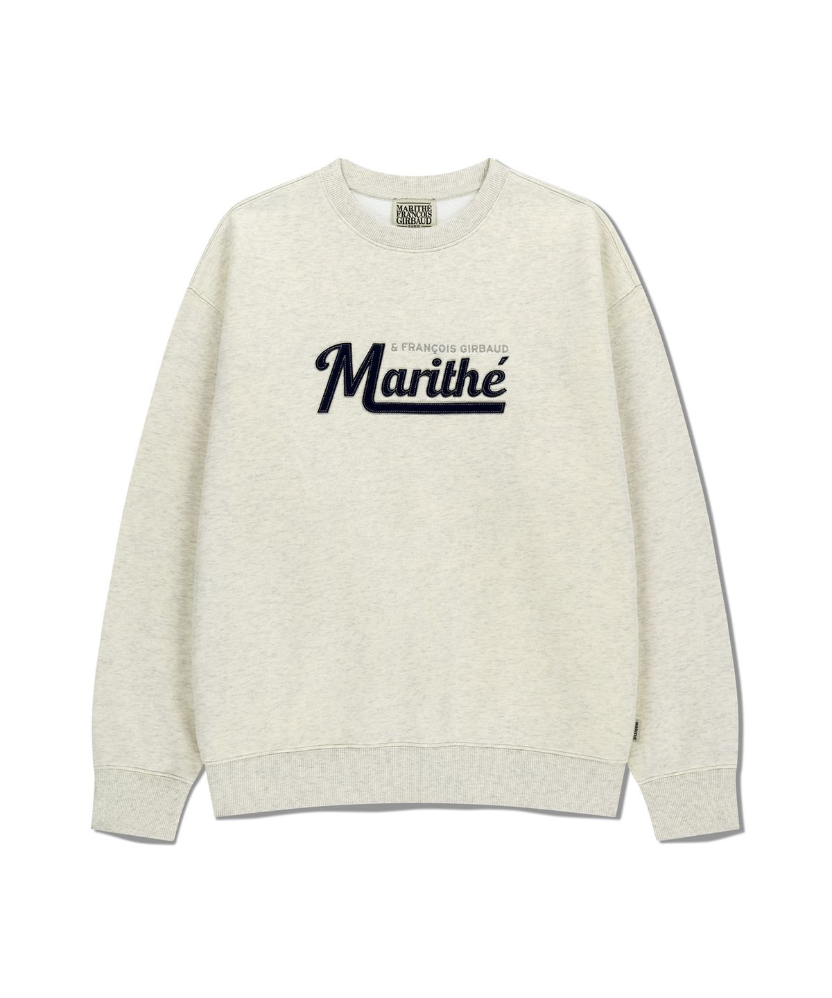 마리떼 프랑소와 저버(MARITHÉ + FRANҪOIS GIRBAUD) APPLIQUE LOGO OVERSIZED SWEATSHIRT (BRUSHED) oatmeal
