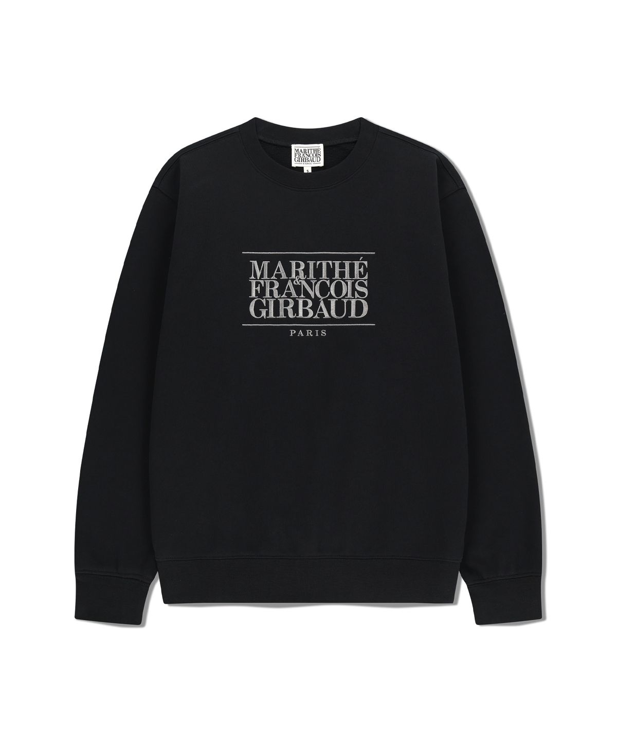 마리떼 프랑소와 저버(MARITHÉ + FRANҪOIS GIRBAUD) CLASSIC LOGO EMBROIDERY SWEATSHIRT (BRUSHED) black