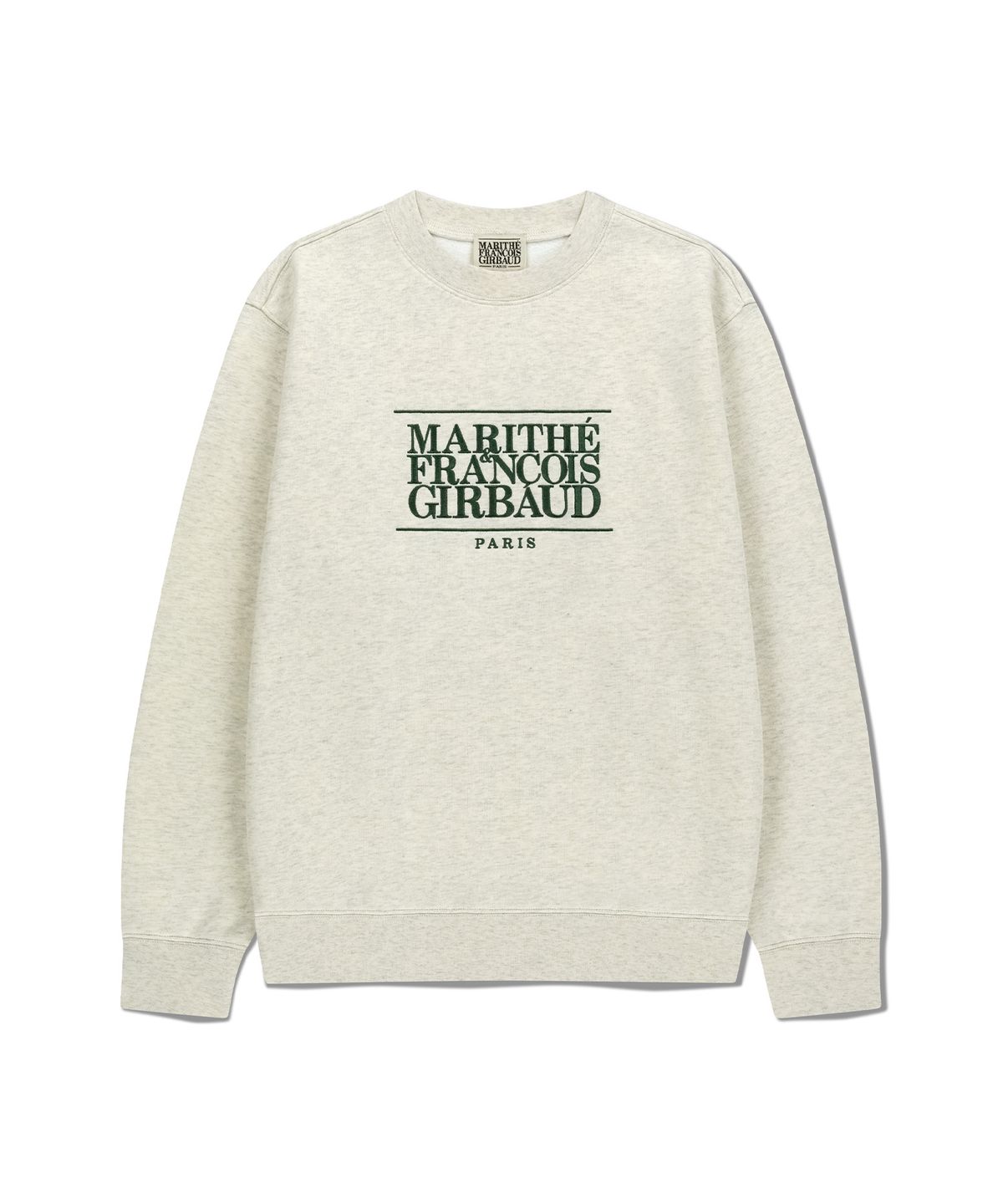 마리떼 프랑소와 저버(MARITHÉ + FRANҪOIS GIRBAUD) CLASSIC LOGO EMBROIDERY SWEATSHIRT (BRUSHED) oatmeal