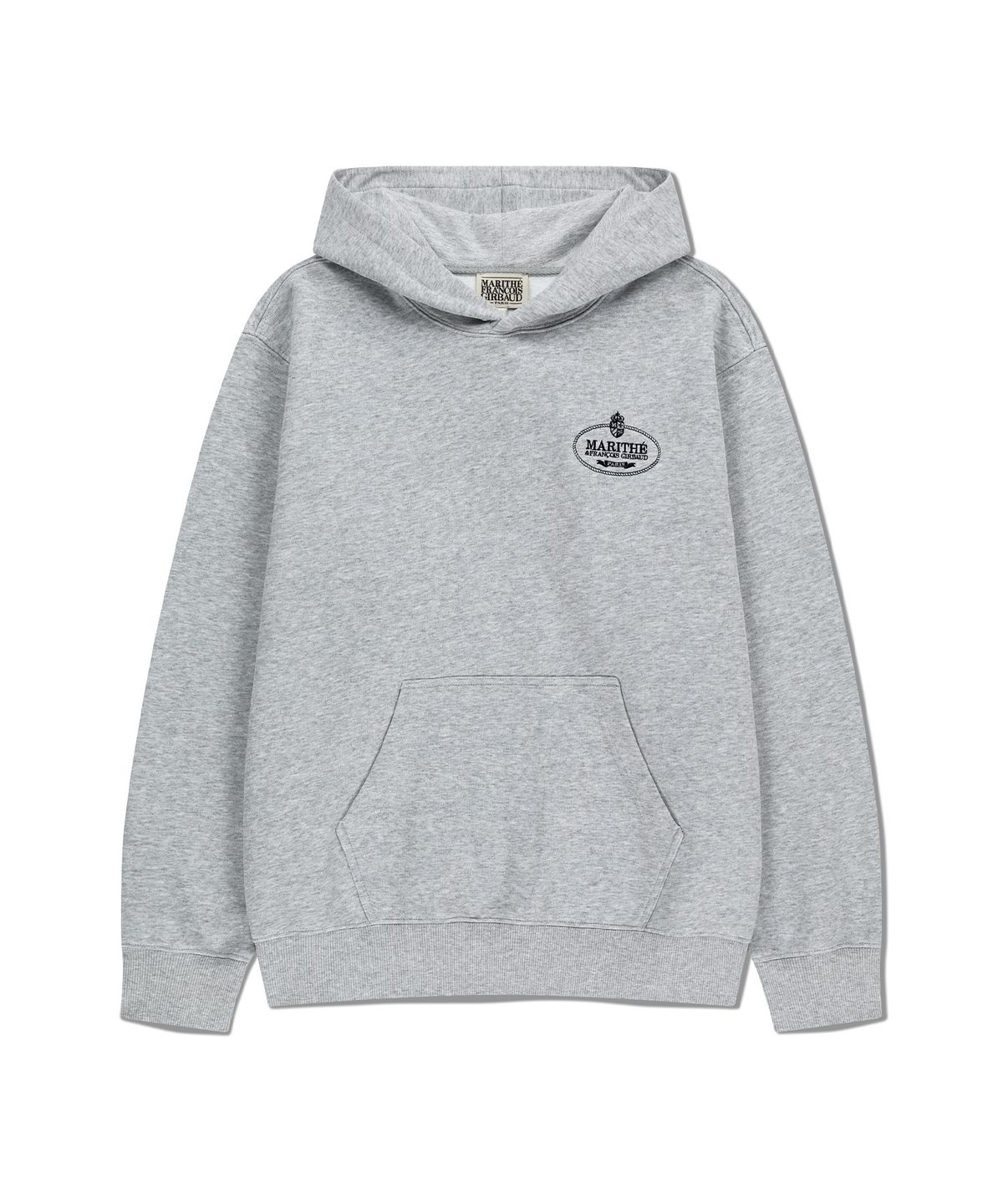 마리떼 프랑소와 저버(MARITHÉ + FRANҪOIS GIRBAUD) CROWN CREST SYMBOL HOODIE (BRUSHED) heather gray