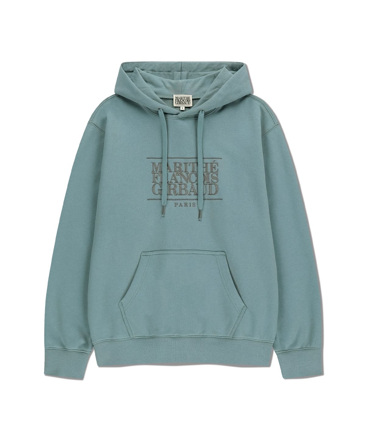 마리떼 프랑소와 저버(MARITHÉ + FRANҪOIS GIRBAUD) CLASSIC LOGO EMBROIDERY HOODIE (BRUSHED) mint gray