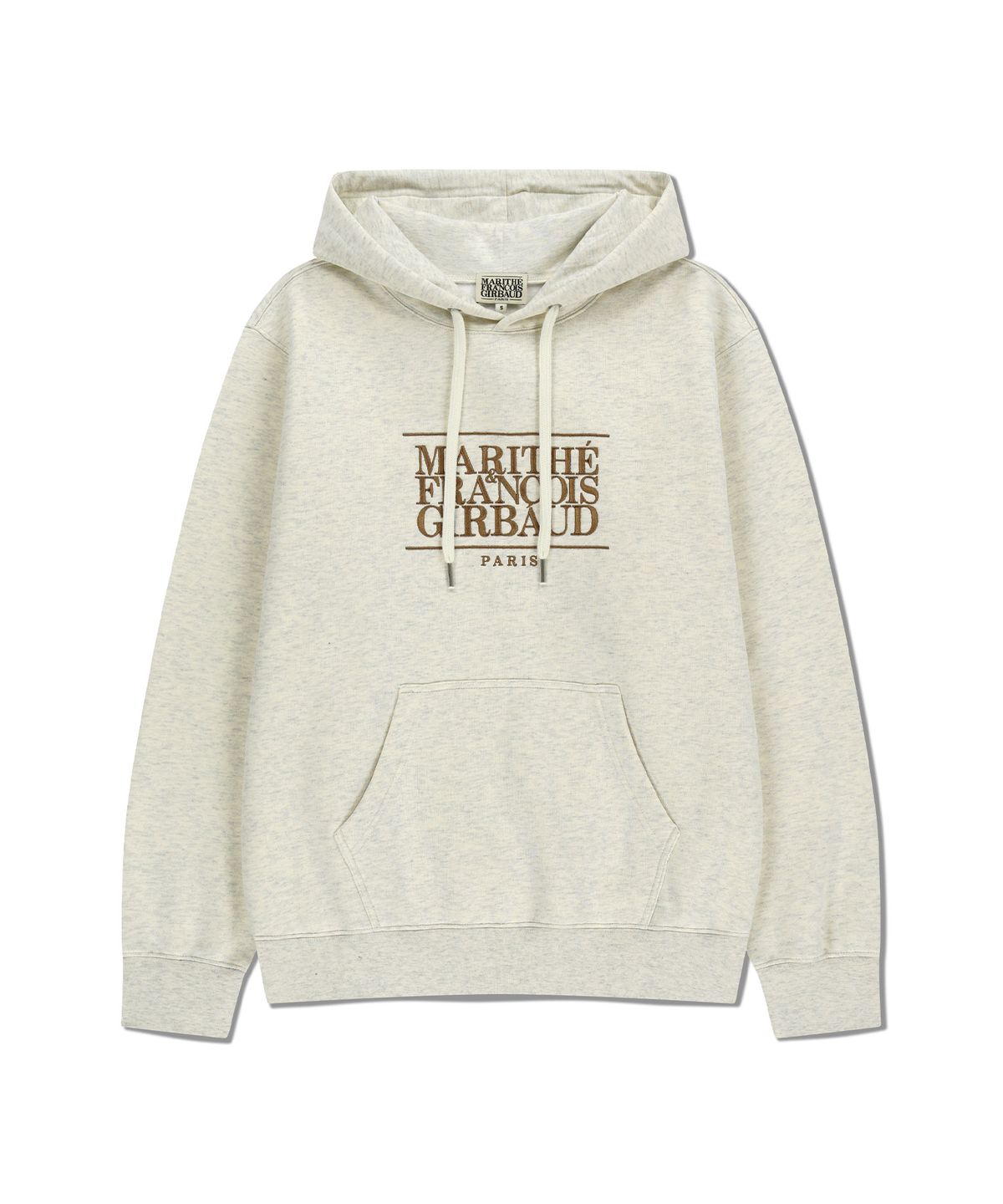 마리떼 프랑소와 저버(MARITHÉ + FRANҪOIS GIRBAUD) CLASSIC LOGO EMBROIDERY HOODIE (BRUSHED) oatmeal