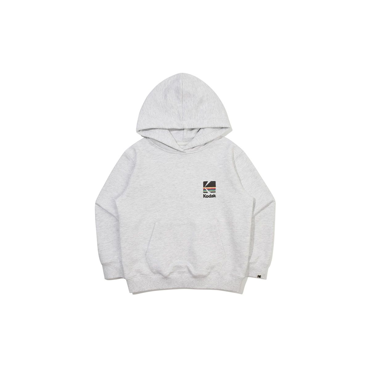 코닥 키즈(KODAK KIDS) 레인보우 빅로고 후드 키즈 WHITE MELANGE