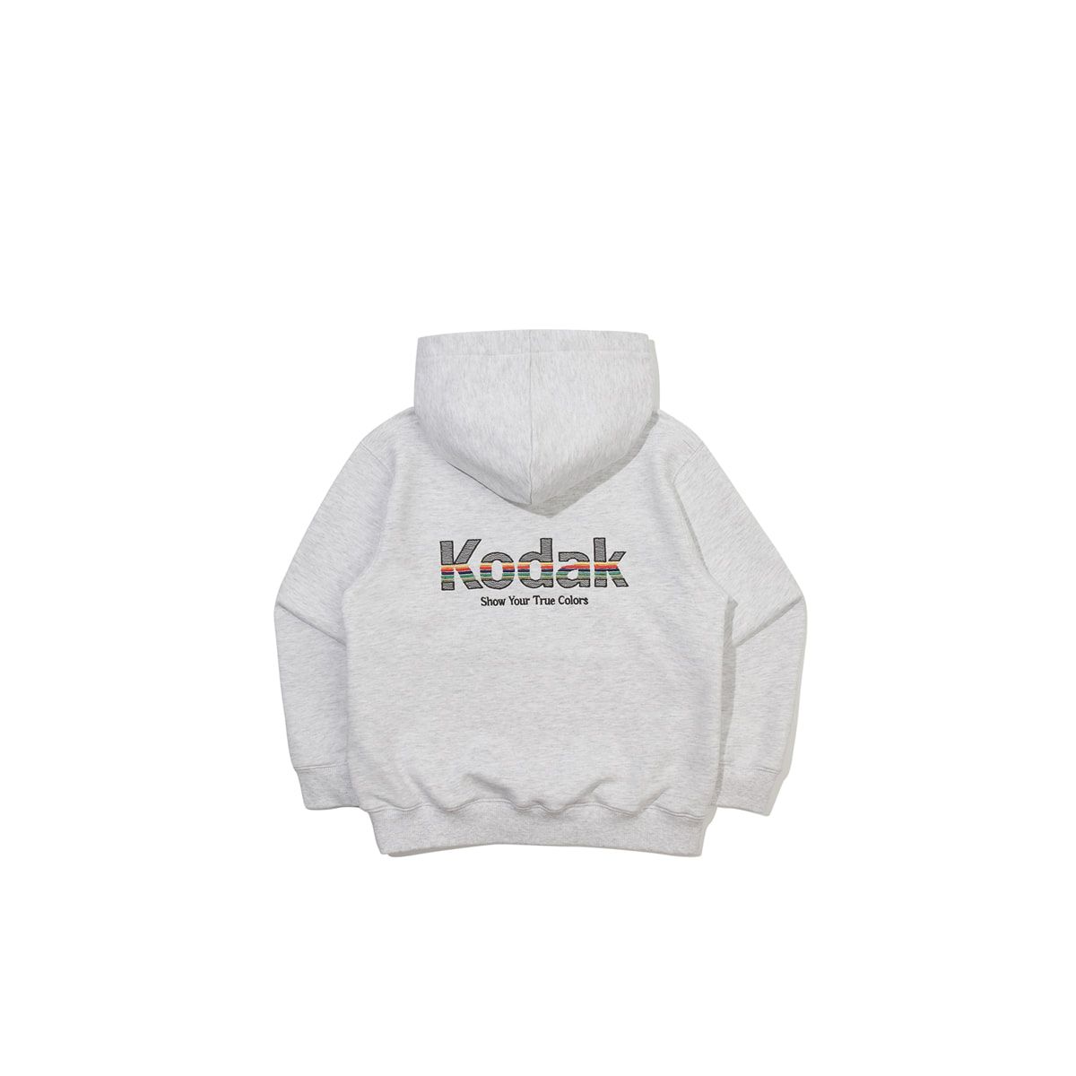 코닥 키즈(KODAK KIDS) 레인보우 빅로고 후드 키즈 WHITE MELANGE