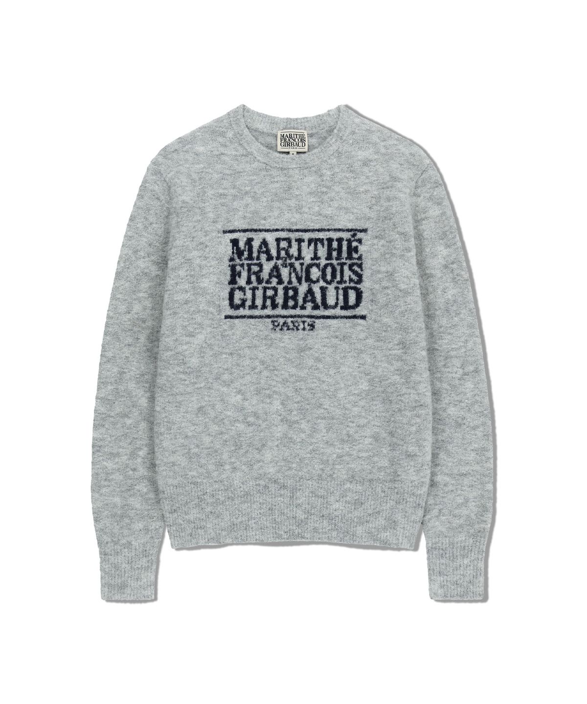 마리떼 프랑소와 저버(MARITHÉ + FRANҪOIS GIRBAUD) BOUCLE CLASSIC LOGO KNIT PULLOVER light gray