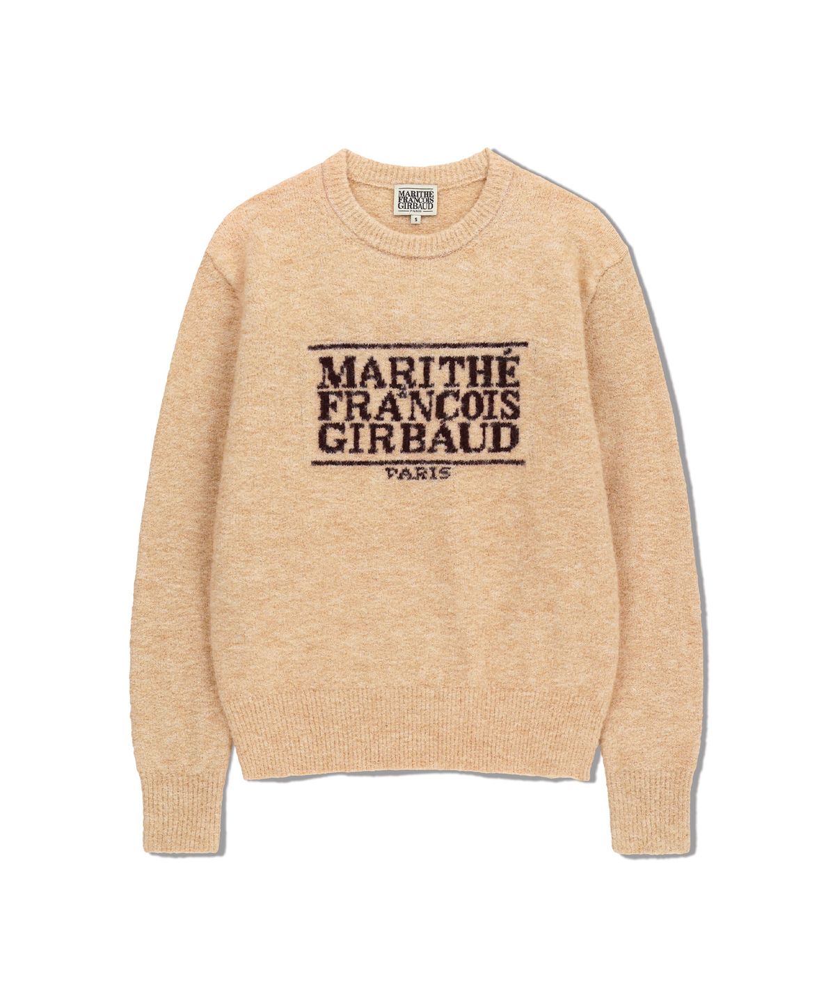 마리떼 프랑소와 저버(MARITHÉ + FRANҪOIS GIRBAUD) BOUCLE CLASSIC LOGO KNIT PULLOVER ecru