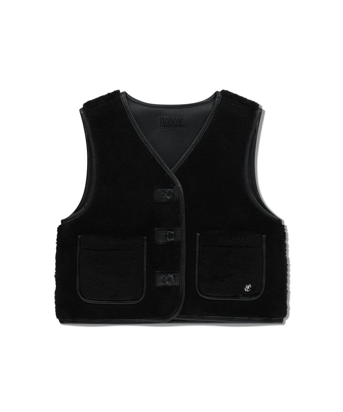 마리떼 프랑소와 저버(MARITHÉ + FRANҪOIS GIRBAUD) W FAUX LEATHER MUSTANG CROP VEST black