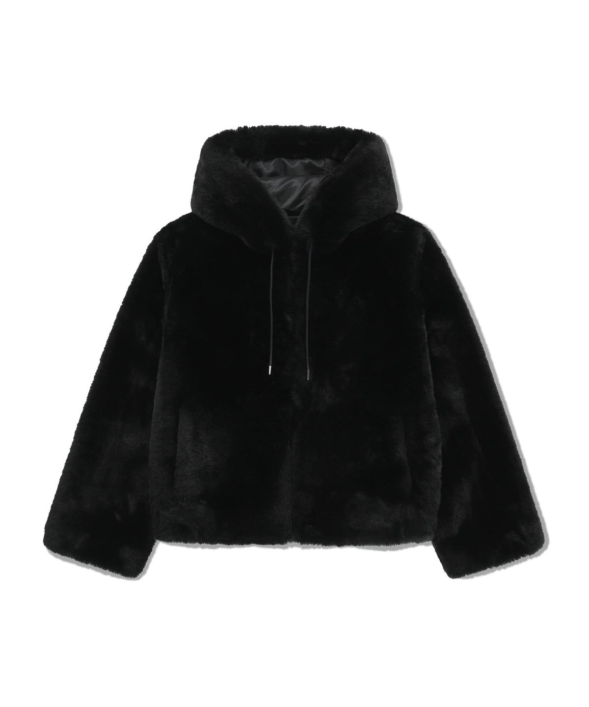 마리떼 프랑소와 저버(MARITHÉ + FRANҪOIS GIRBAUD) W HOODED FAUX FUR JACKET black