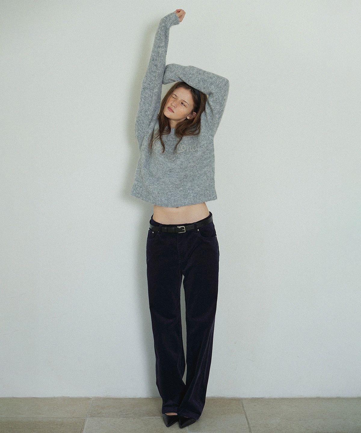하우스 오브 폰드(HOUSE OF POND) Cigarette Span Corduroy Pants_Navy