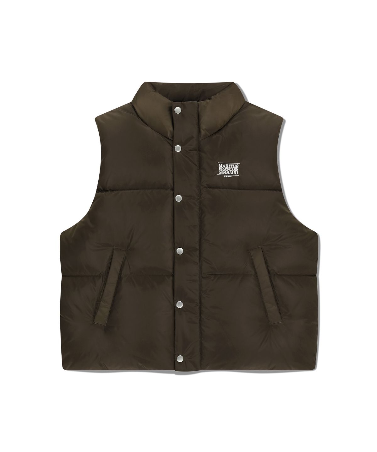 마리떼 프랑소와 저버(MARITHÉ + FRANҪOIS GIRBAUD) CLASSIC LOGO DOWN VEST dark brown