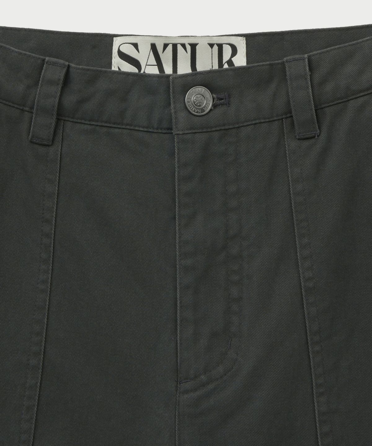 세터(SATUR) (W) 다잉 세미 와이드 퍼티그 팬츠 차콜