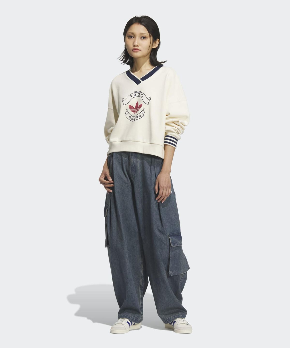 아디다스(ADIDAS) 팀 스웨트크루 - 크림화이트 / KC5845