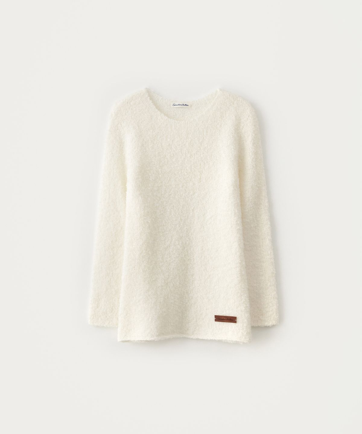 썸웨어버터(SOMEWHEREBUTTER) Boucle Long Sleeve Knit - Ivory