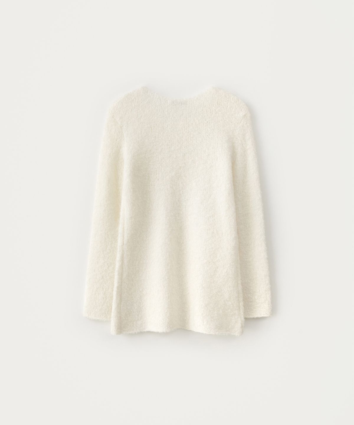 썸웨어버터(SOMEWHEREBUTTER) Boucle Long Sleeve Knit - Ivory