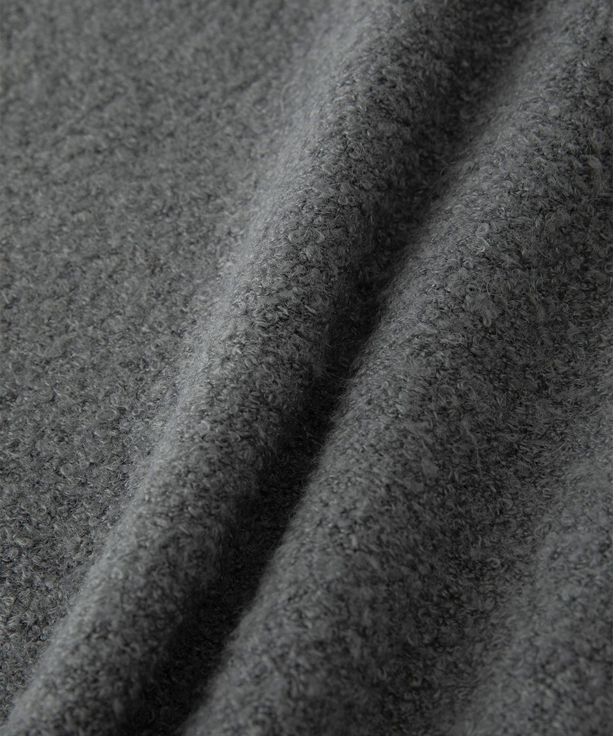 썸웨어버터(SOMEWHEREBUTTER) Rima Boucle V-Neck Cardigan - Charcoal