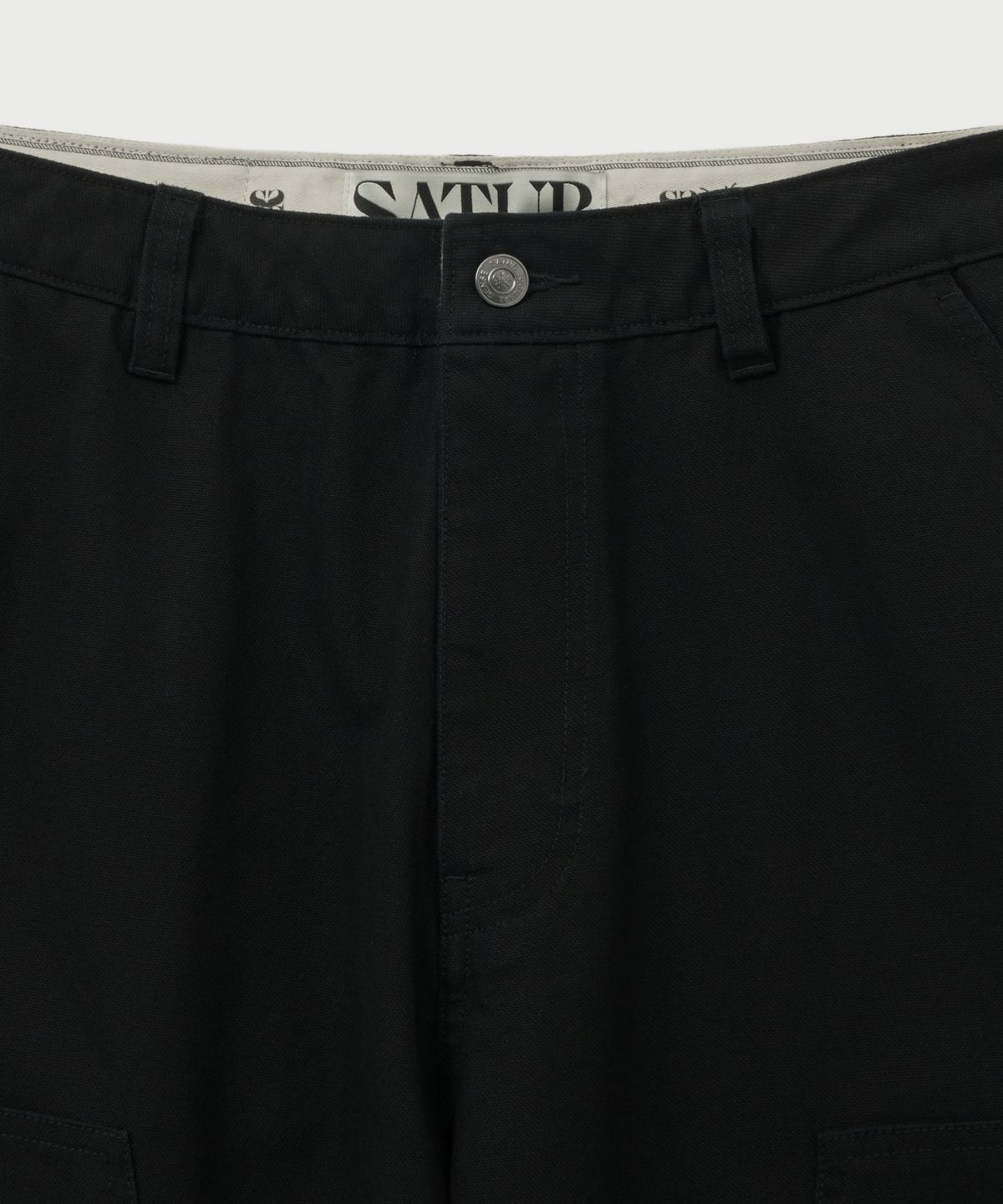 세터(SATUR) 더블 니 카펜터 팬츠 블랙