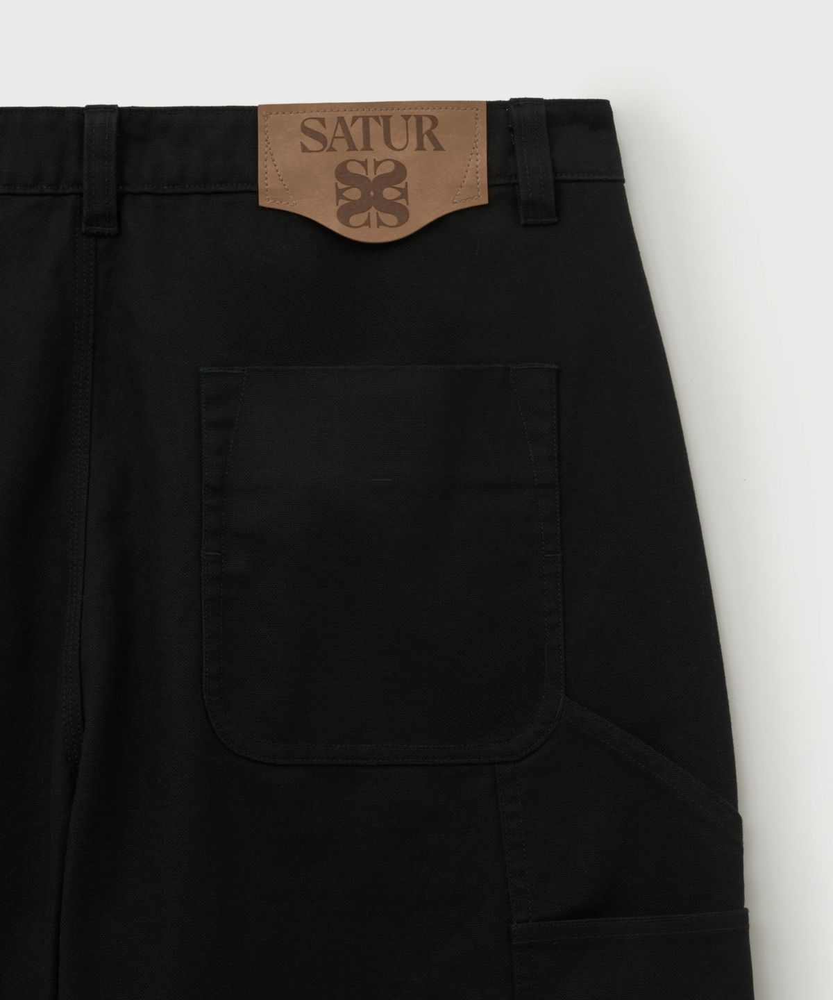 세터(SATUR) 더블 니 카펜터 팬츠 블랙