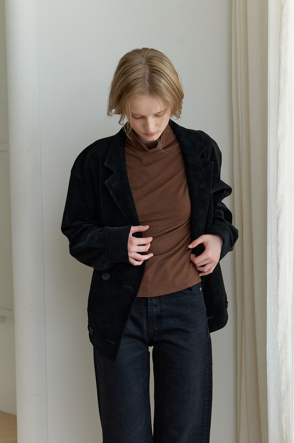리지(LEEZIE) Amber muffler cap sleeve top (3Colors)