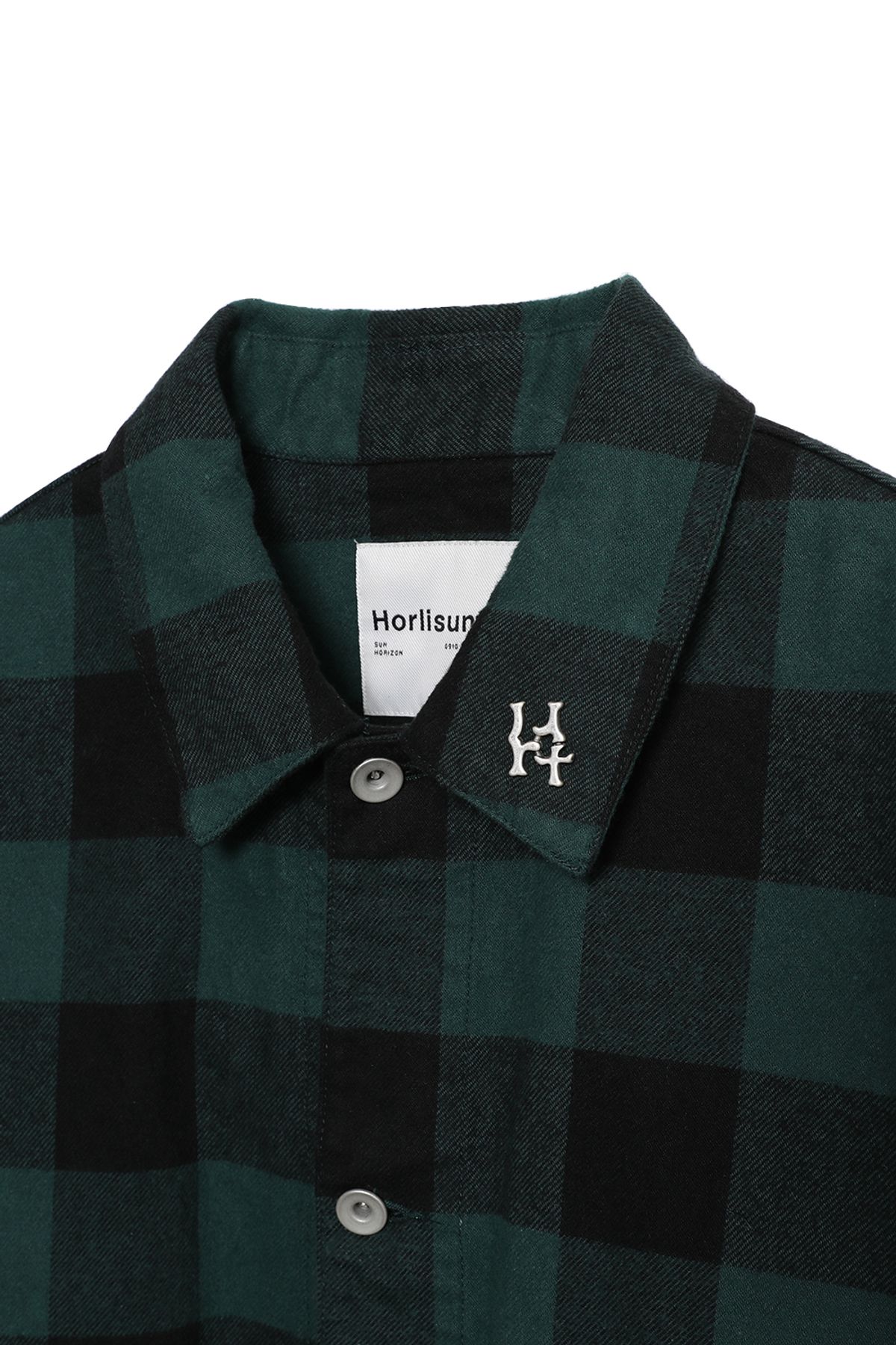 홀리선(HORLISUN) Crest Logo Brooch Silver Gray