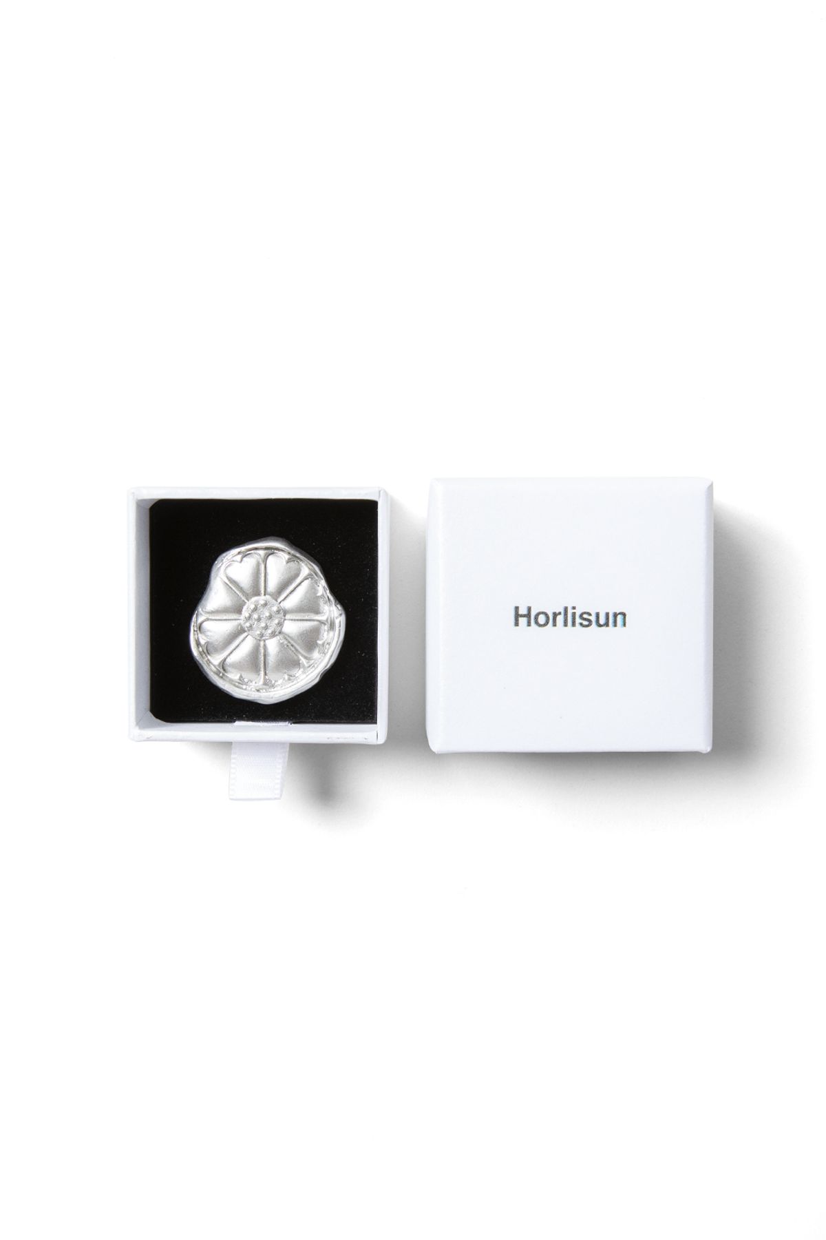 홀리선(HORLISUN) Lotus Flower Brooch Silver Gray