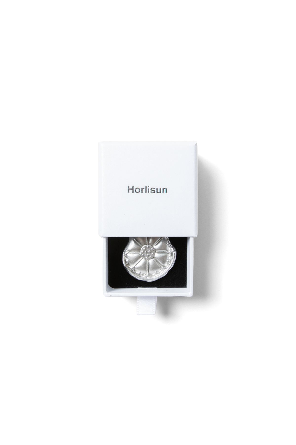 홀리선(HORLISUN) Lotus Flower Brooch Silver Gray