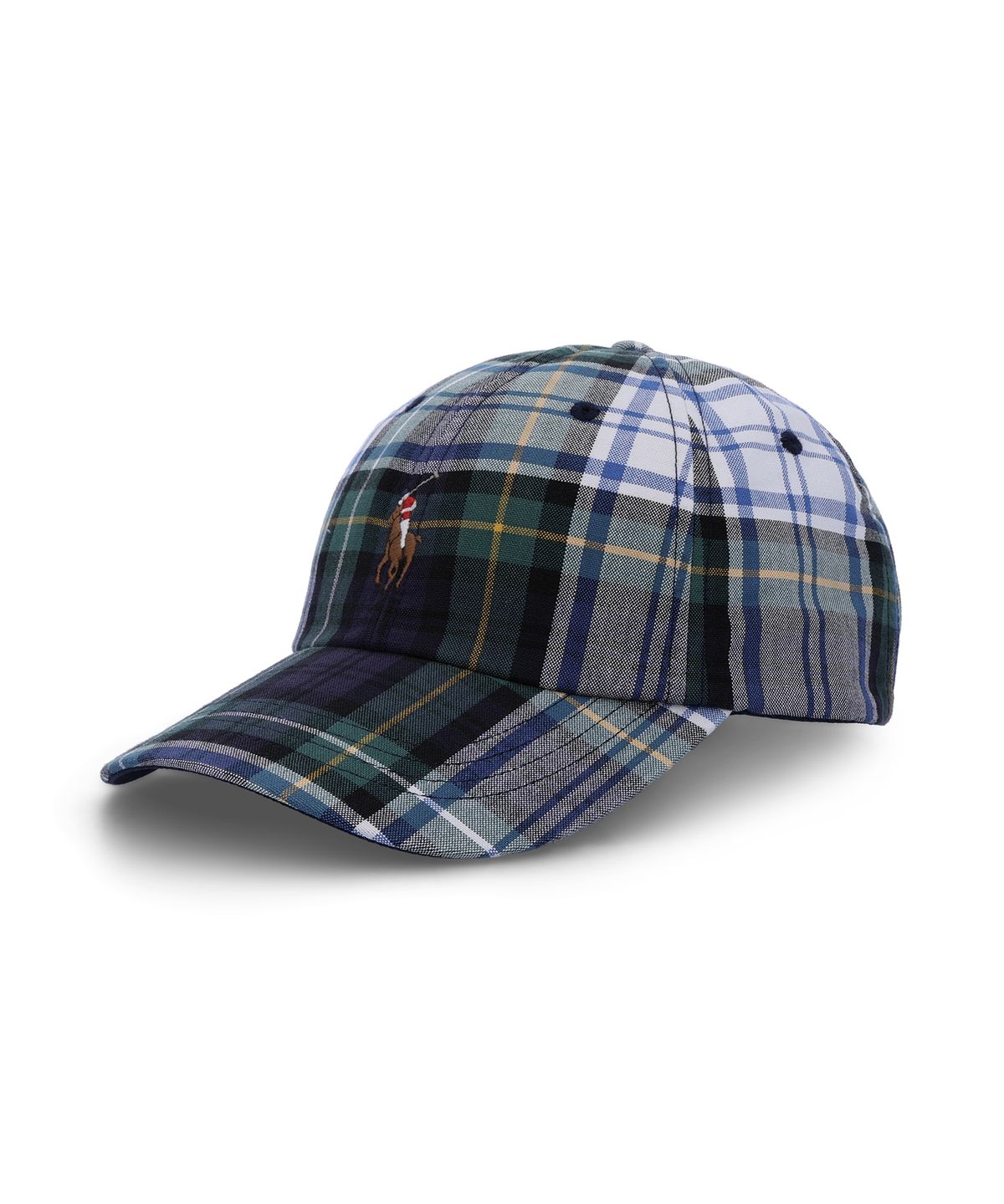 폴로 랄프 로렌(POLO RALPH LAUREN) 플래드 옥스포드 볼 캡-화이트