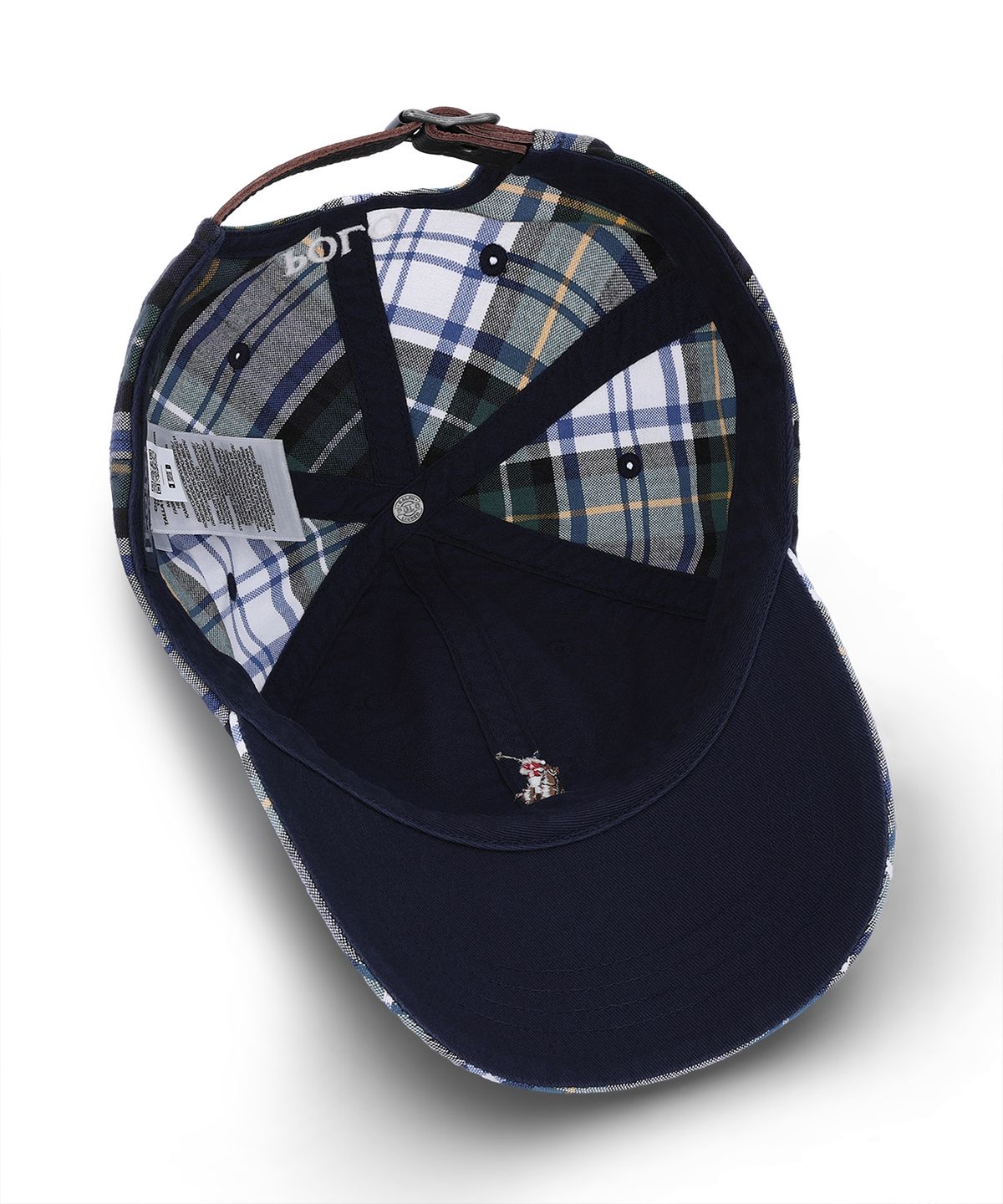 폴로 랄프 로렌(POLO RALPH LAUREN) 플래드 옥스포드 볼 캡-화이트