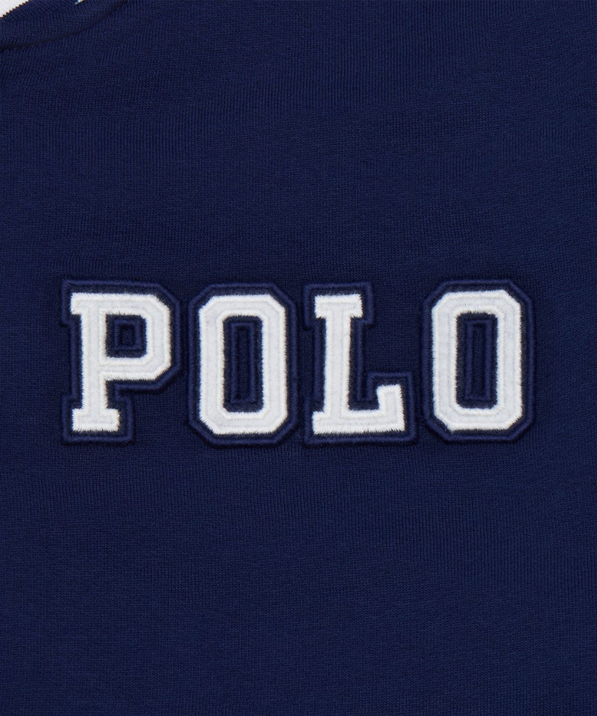 폴로 랄프 로렌(POLO RALPH LAUREN) 로고 플리스 베이스볼 재킷-네이비