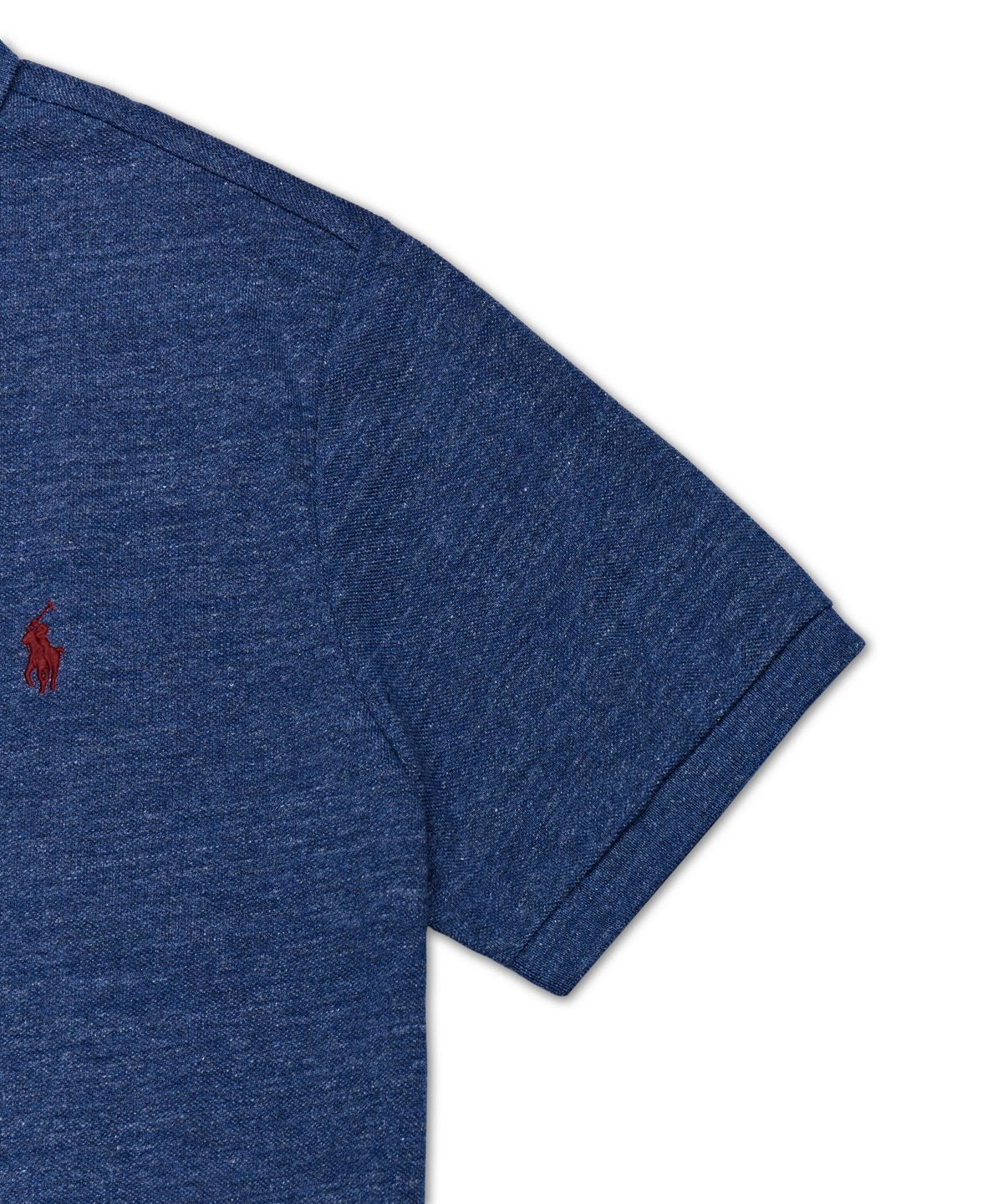 폴로 랄프 로렌(POLO RALPH LAUREN) 커스텀 슬림핏 메시 폴로 셔츠-블루