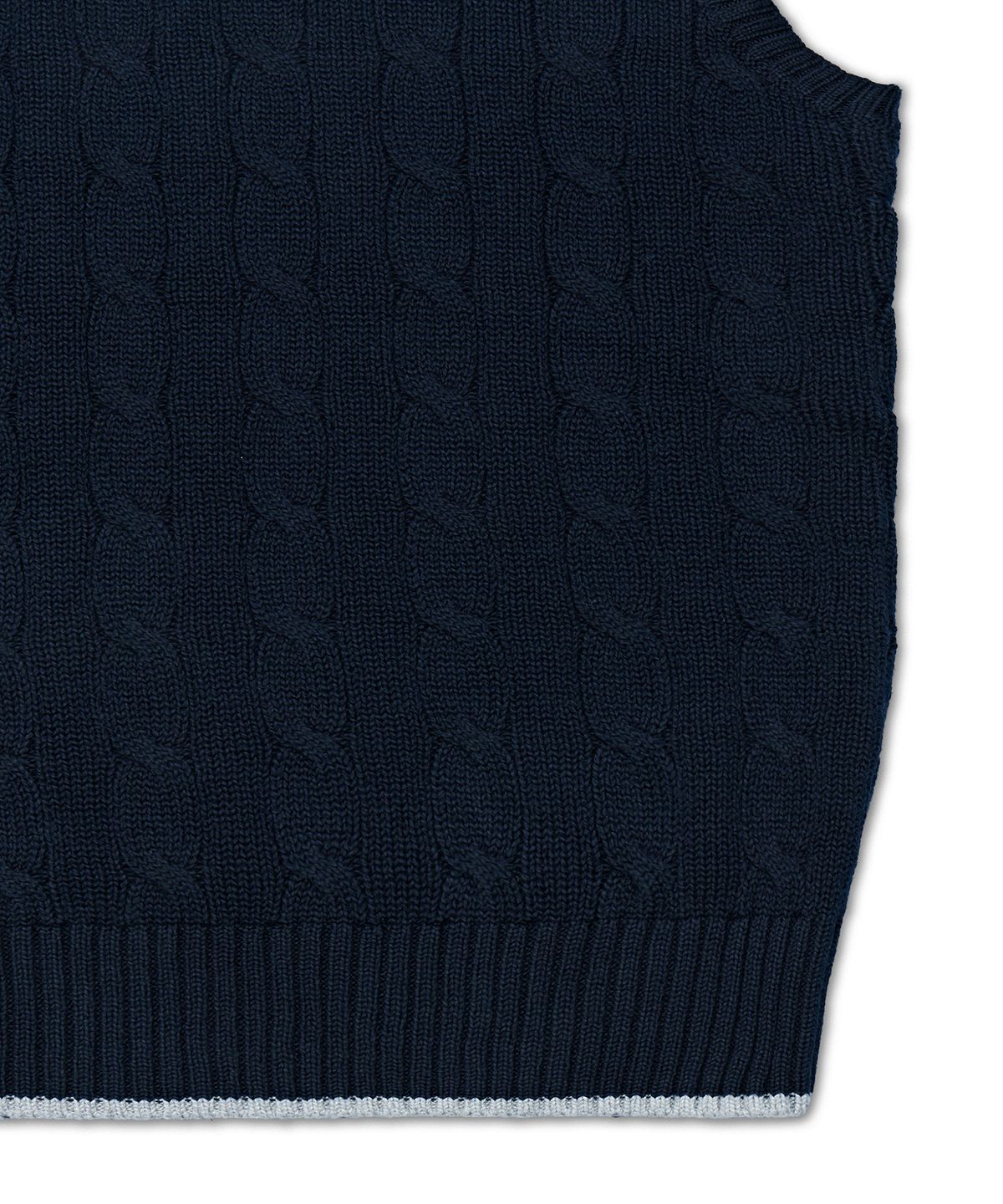 폴로 랄프 로렌(POLO RALPH LAUREN) 케이블 니트 코튼 스웨터 베스트-멀티 컬러