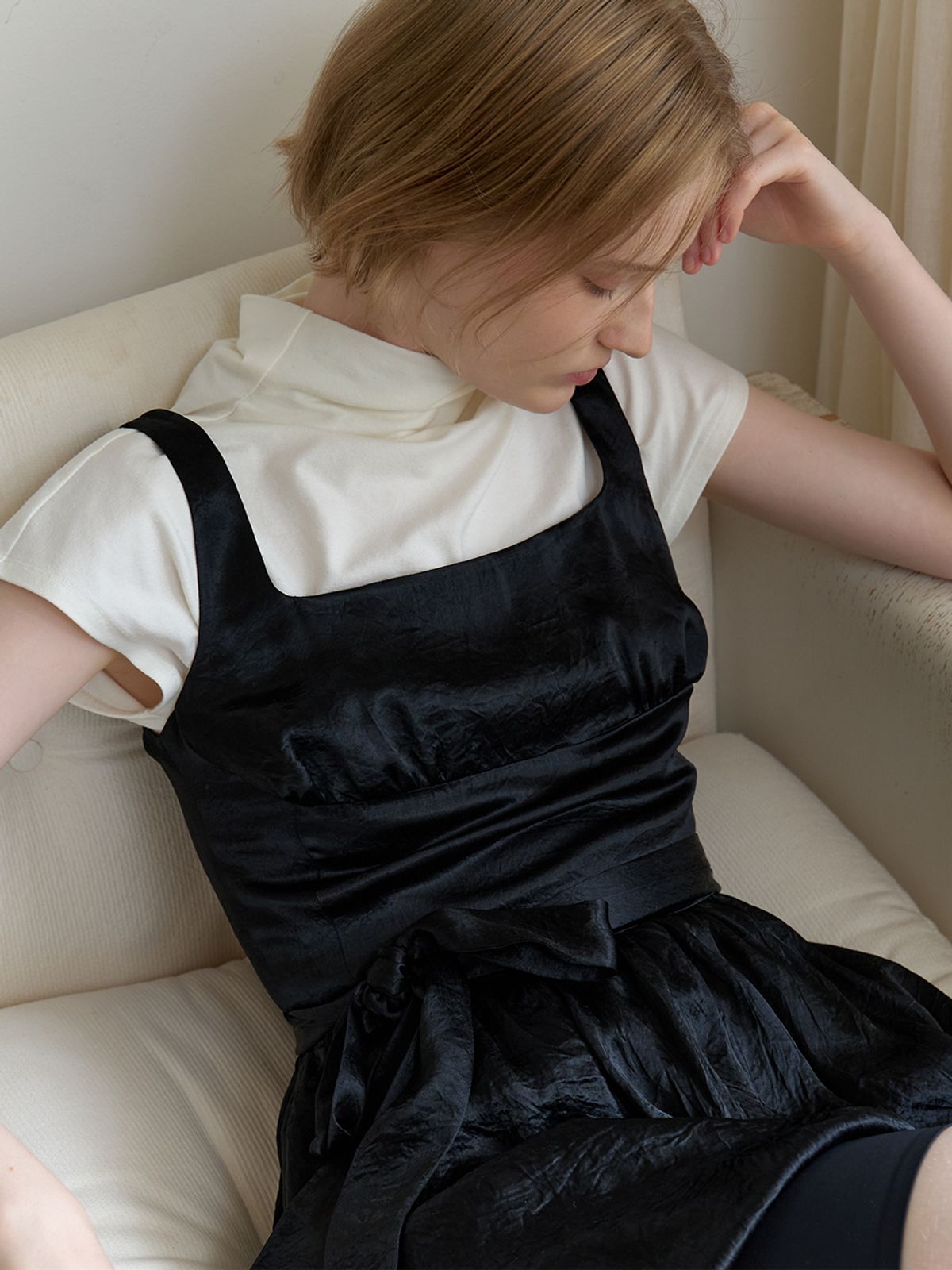 리지(LEEZIE) Moonlit Bustier Dress (2Colors)