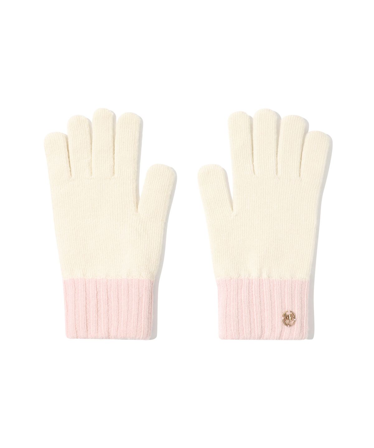 마리떼 프랑소와 저버(MARITHÉ + FRANҪOIS GIRBAUD) CIRCLE LOGO TWOTONE GLOVE ivory