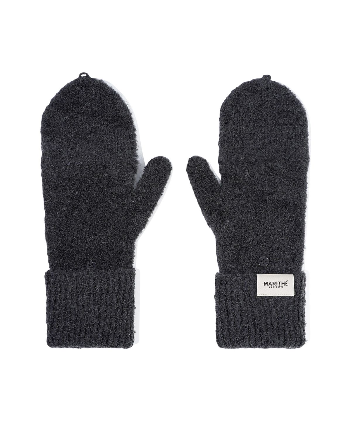 마리떼 프랑소와 저버(MARITHÉ + FRANҪOIS GIRBAUD) REGULAR LOGO MITTENS charcoal
