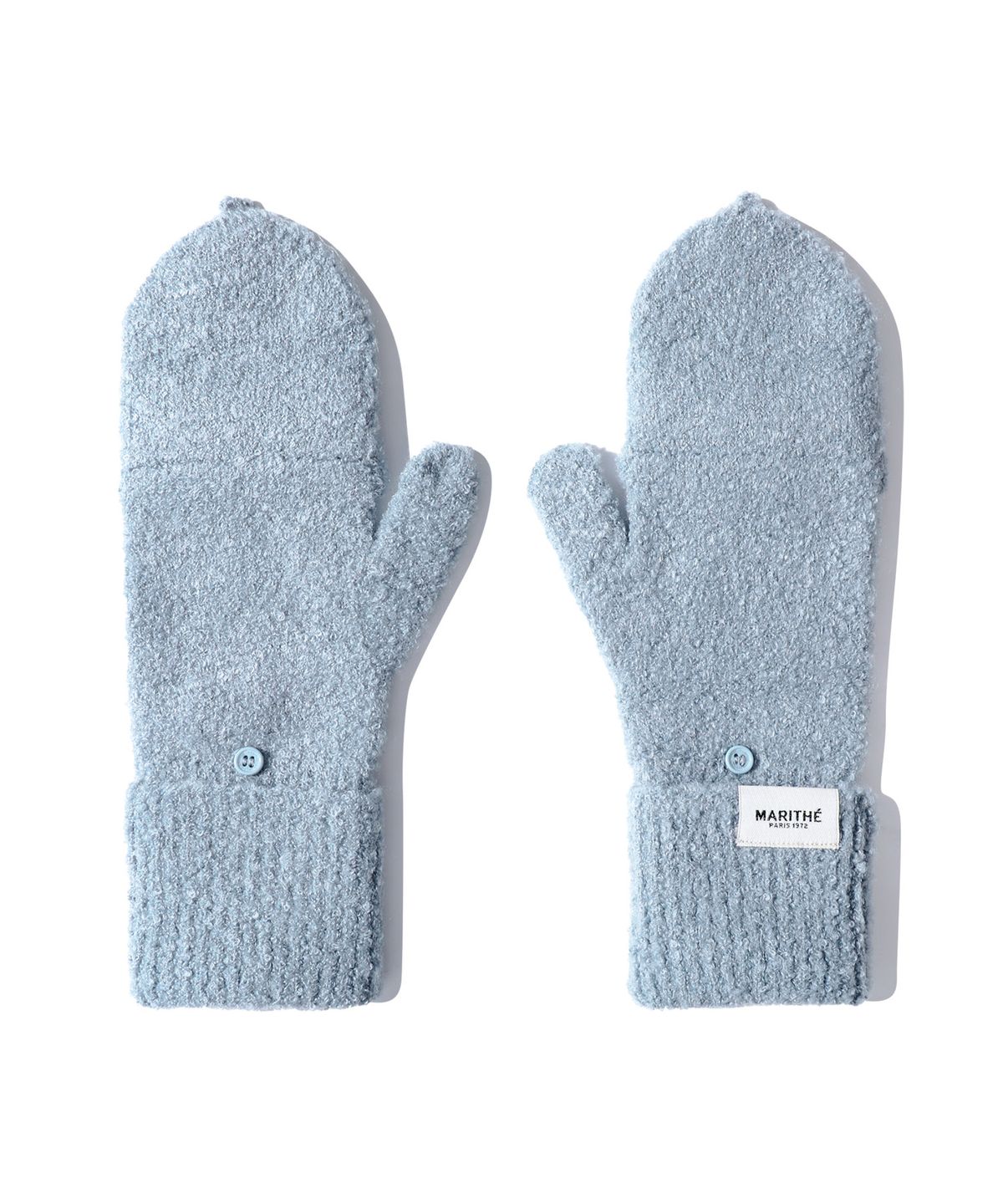 마리떼 프랑소와 저버(MARITHÉ + FRANҪOIS GIRBAUD) REGULAR LOGO MITTENS ash blue