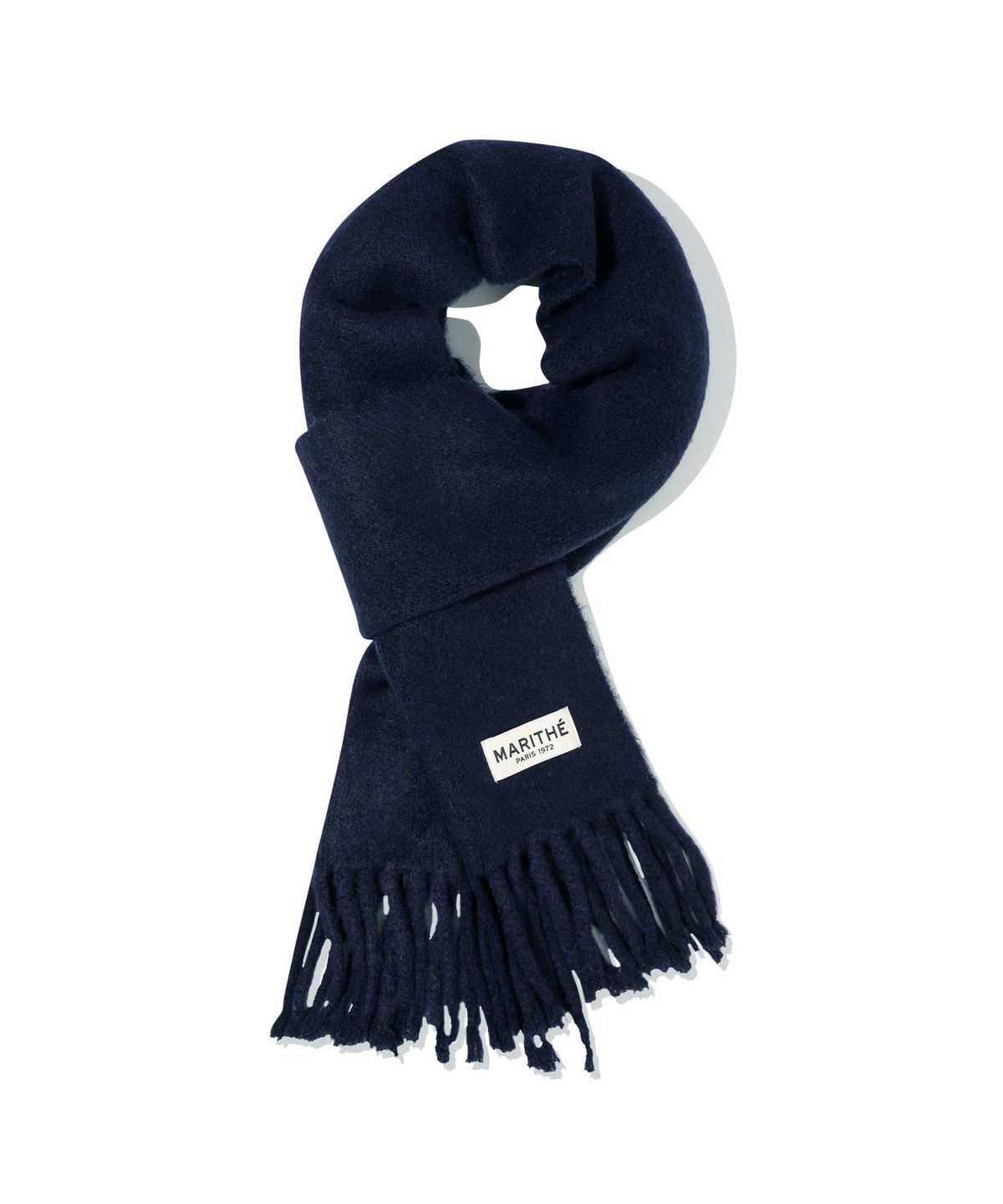 마리떼 프랑소와 저버(MARITHÉ + FRANҪOIS GIRBAUD) FUZZY SOLID KNIT MUFFLER navy
