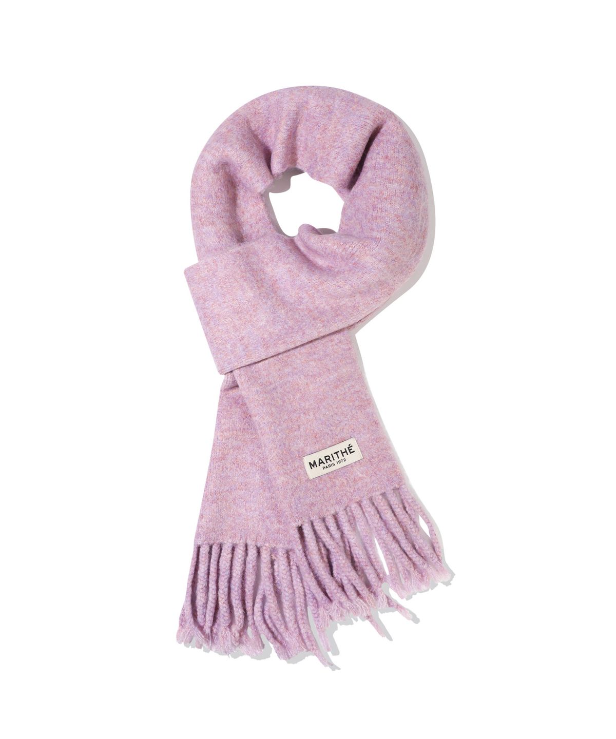 마리떼 프랑소와 저버(MARITHÉ + FRANҪOIS GIRBAUD) FUZZY SOLID KNIT MUFFLER light purple