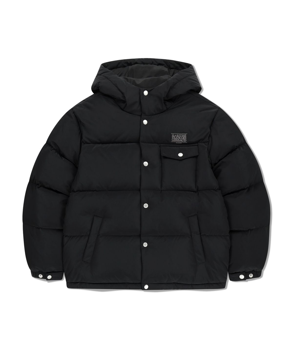 마리떼 프랑소와 저버(MARITHÉ + FRANҪOIS GIRBAUD) HOODED CHEST POCKET DOWN JACKET black