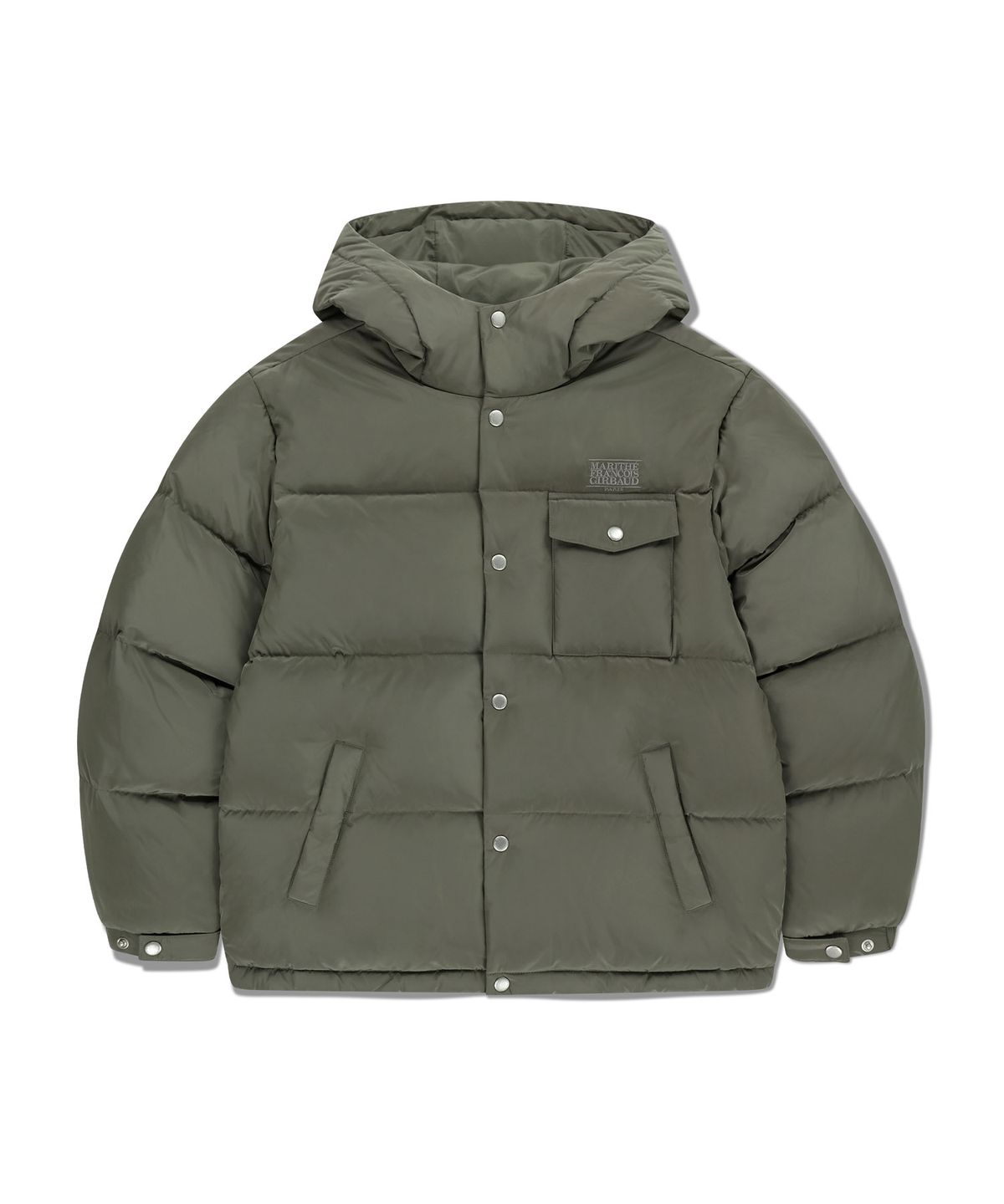 마리떼 프랑소와 저버(MARITHÉ + FRANҪOIS GIRBAUD) HOODED CHEST POCKET DOWN JACKET gray