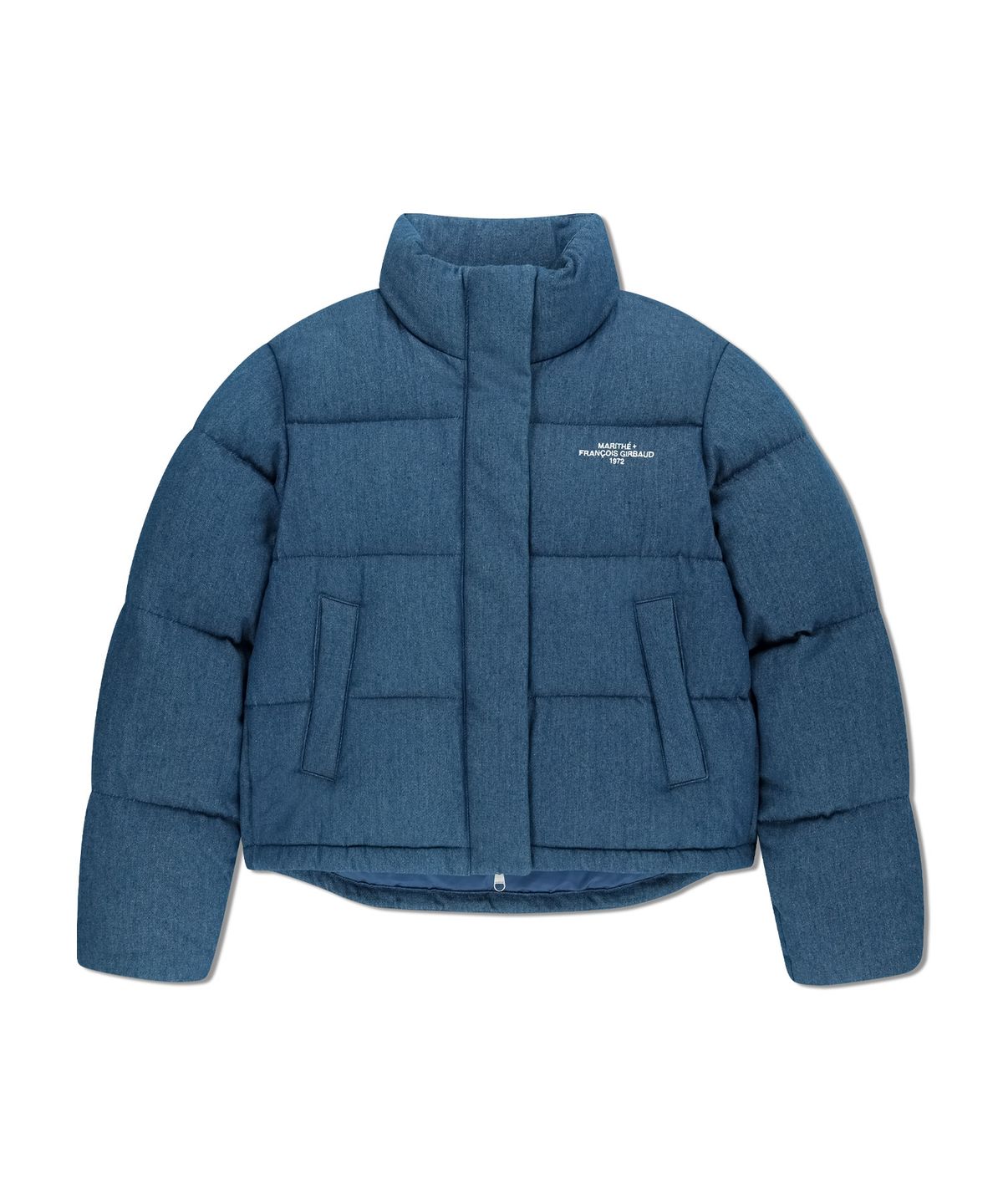 마리떼 프랑소와 저버(MARITHÉ + FRANҪOIS GIRBAUD) W DENIM CROP DOWN JACKET blue