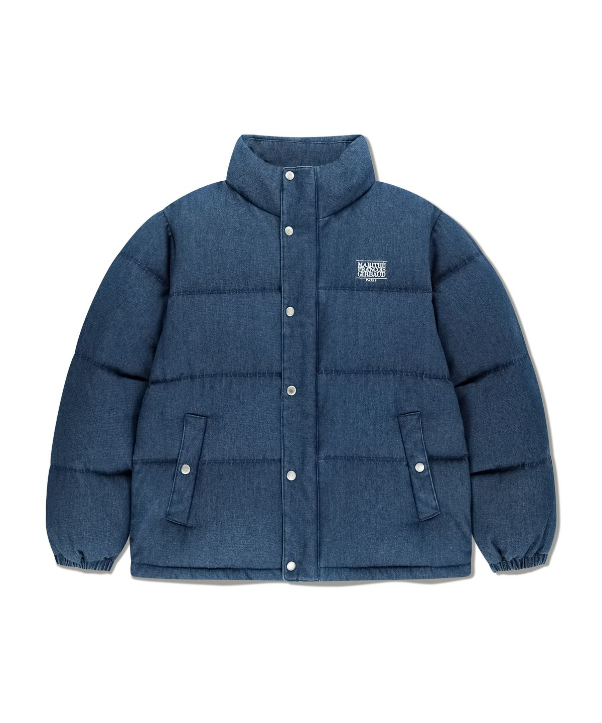 마리떼 프랑소와 저버(MARITHÉ + FRANҪOIS GIRBAUD) CLASSIC LOGO DENIM DOWN JACKET dark blue