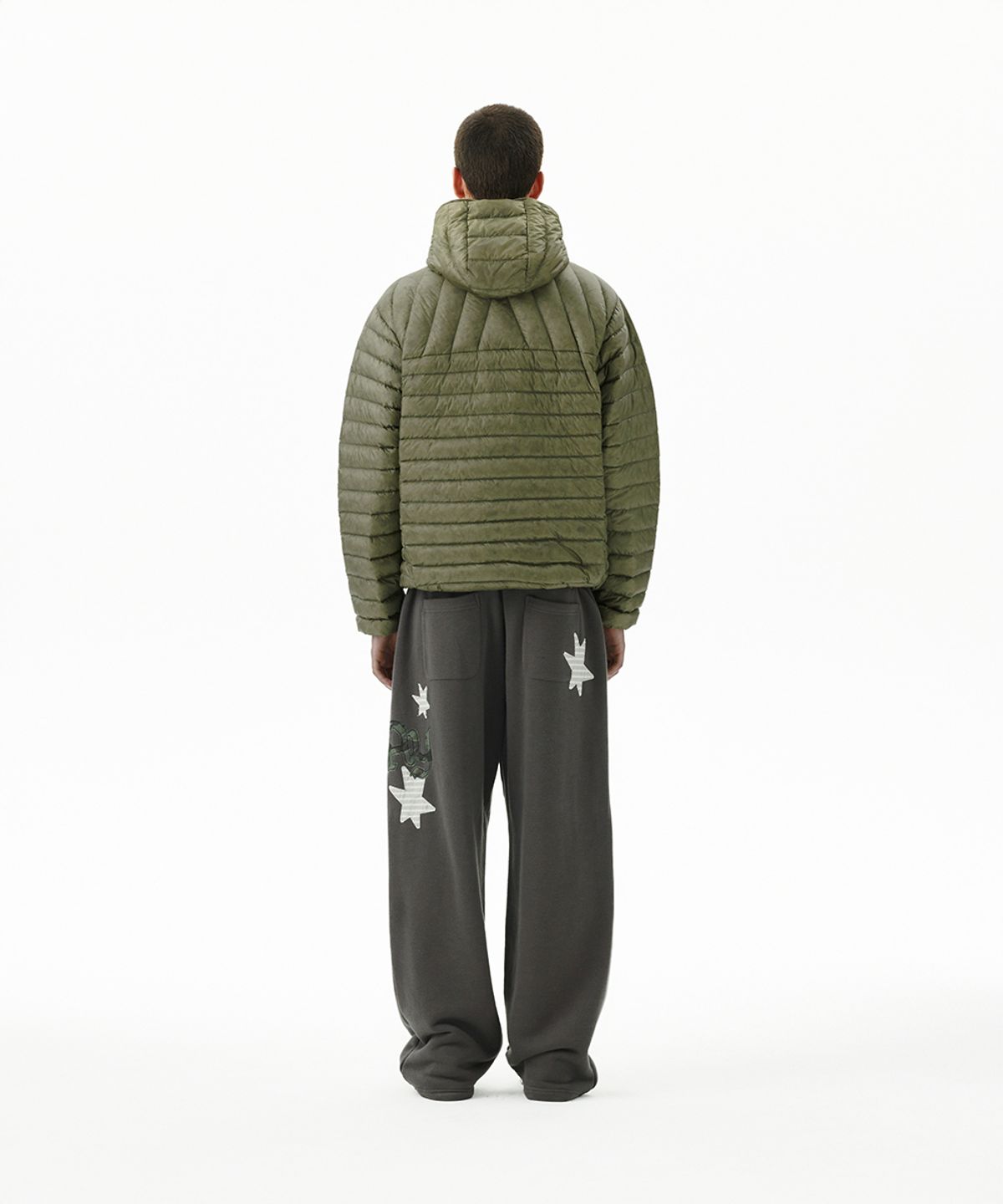 마하그리드(MAHAGRID) LIGHT HOODED DOWN PUFFER KHAKI(MG2FWMB903A)