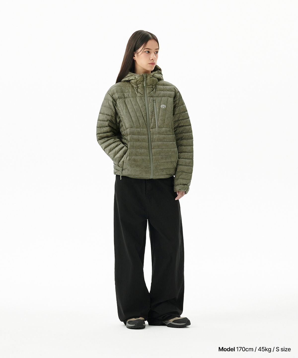 마하그리드(MAHAGRID) LIGHT HOODED DOWN PUFFER KHAKI(MG2FWMB903A)
