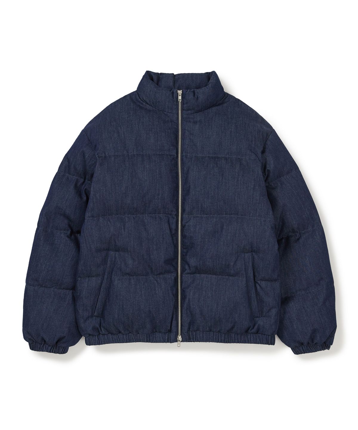 웨스트 그랜드 블러바드(WEST GRAND BOULEVARD) 몬스트로 크롭 데님 푸퍼 자켓 WASHED BLUE