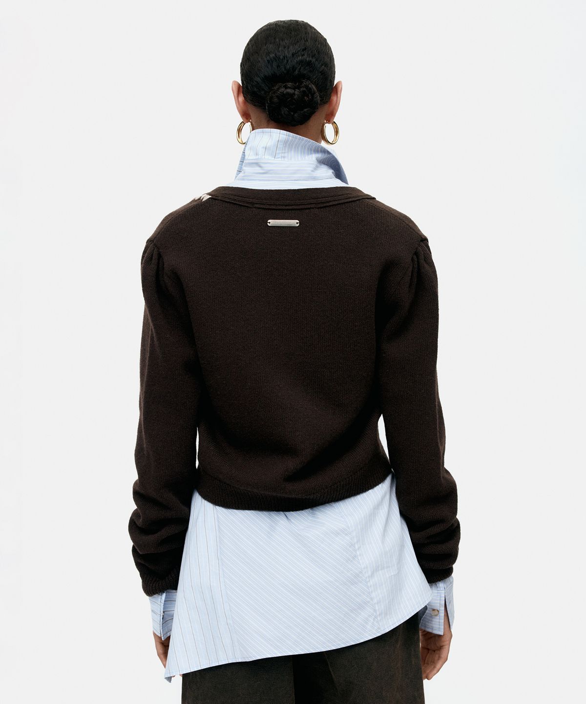 앤더슨벨(ADSB ANDERSSON BELL) MORGAN HAND STITCHED KNIT CARDIGAN atb1382w(BROWN)
