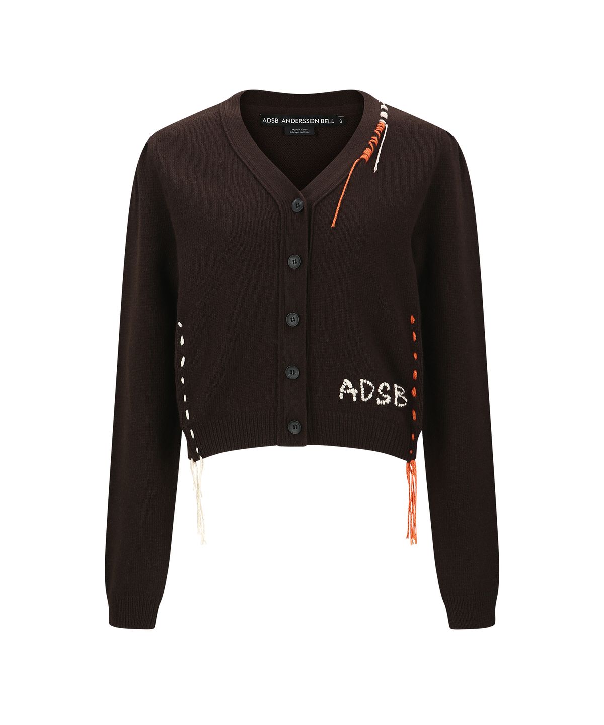 앤더슨벨(ADSB ANDERSSON BELL) MORGAN HAND STITCHED KNIT CARDIGAN atb1382w(BROWN)