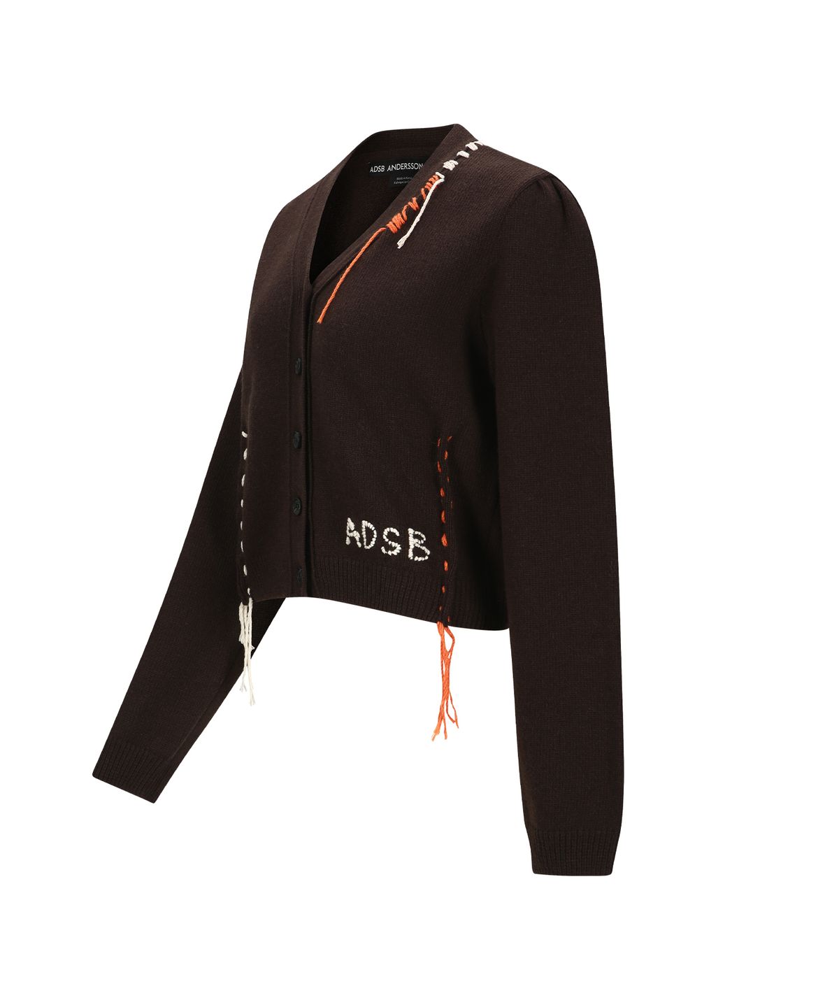 앤더슨벨(ADSB ANDERSSON BELL) MORGAN HAND STITCHED KNIT CARDIGAN atb1382w(BROWN)