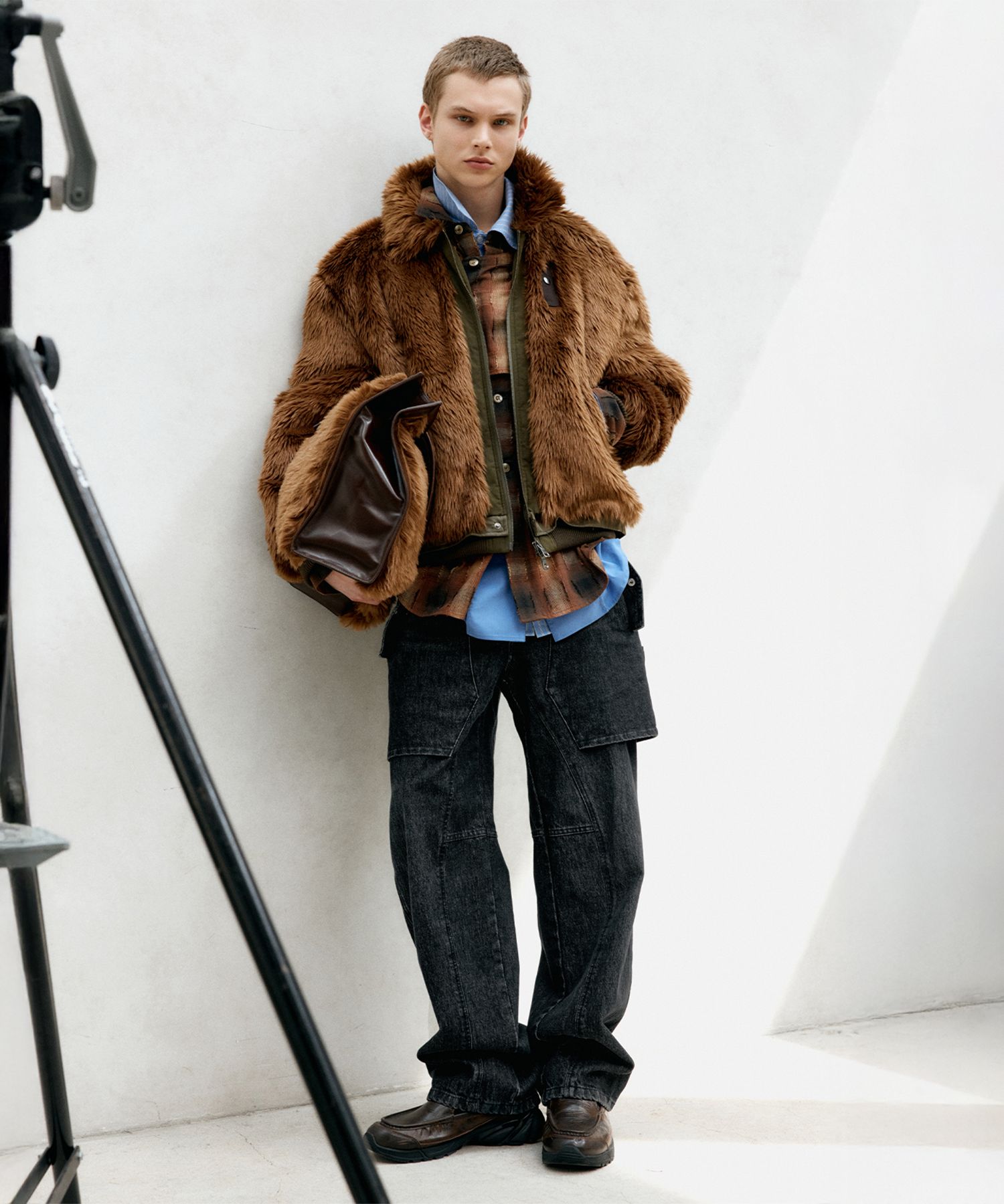 MUSINSA | ANDERSSON BELL UNISEX RAPTOR LAYERED WIDE-LEG JEANS